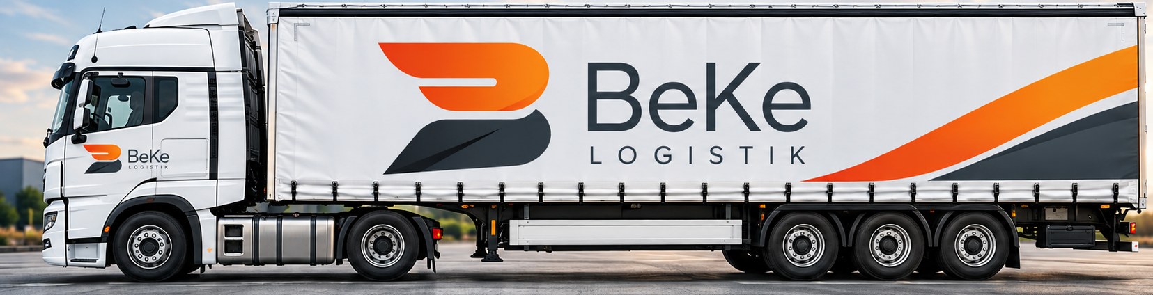 Sattelzug von BeKe Logistik mit 13,6 m Planenauflieger